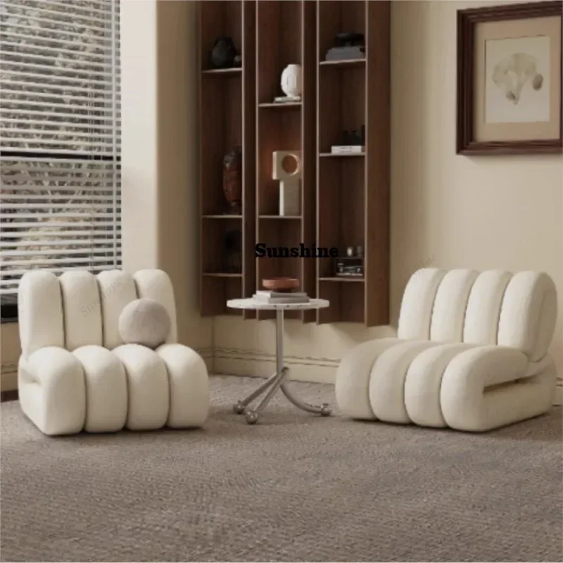 

Mid Century Accent Sofa Chair Fluffy Velvet Fabric Lounge Wide Upholstered Reading Chair for Living Room,Bedroom,Vanity FT