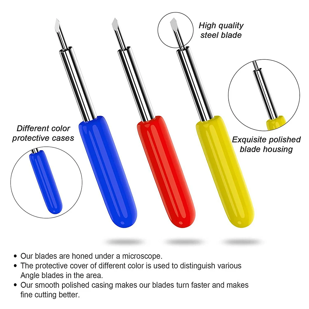 30/45/60 Degrees 50PCS Cutter Blades For Power Tools Cutting Plotter Replacement Blades For Roland Plotter Blade Knife