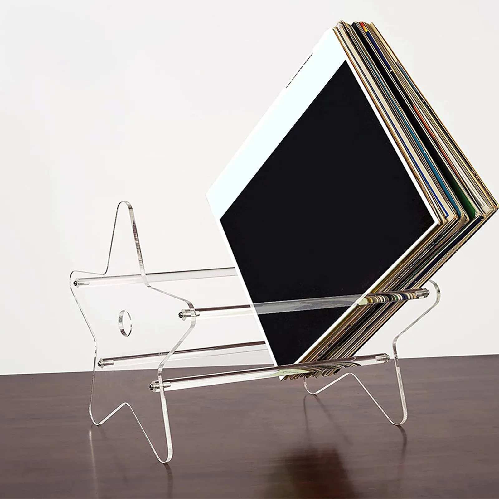 1pcs-star-shaped-transparent-acrylic-book-stand-desktop-storage-rack-for-office-home-bedroom-dormitory-cd-records-files