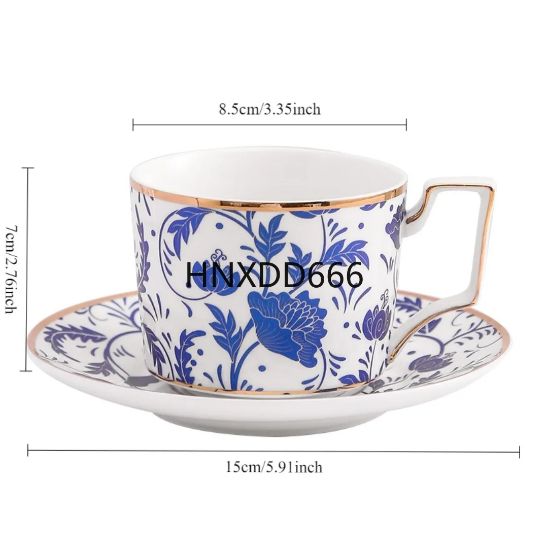 

1set French luxury ceramic cups and saucers Household coffee cups and saucers Tea cups Exquisite high-value tableware set
