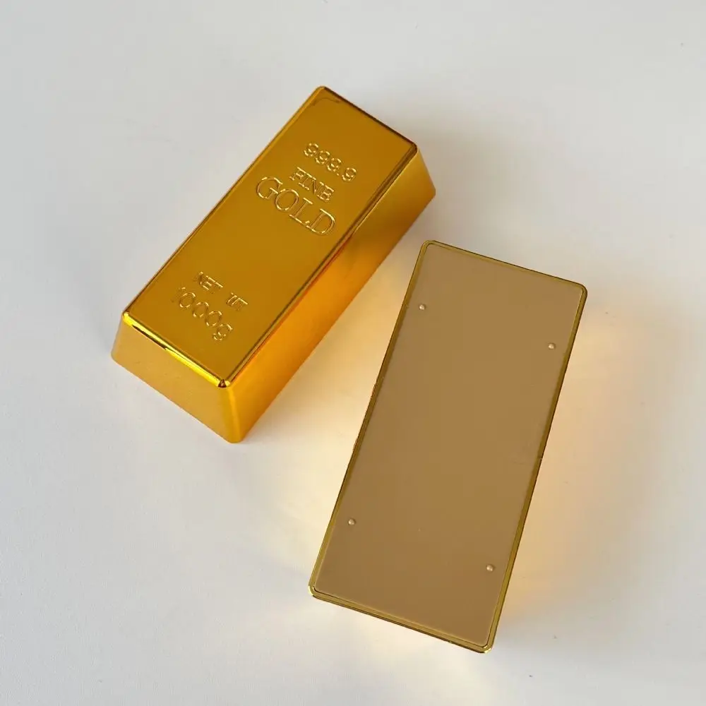Bürozubehör Simulation Fake Gold Bar Glitzernder Türstopper Bullion Bar Tischdekoration Kunststoff Golden Brick Büro Schreibtisch