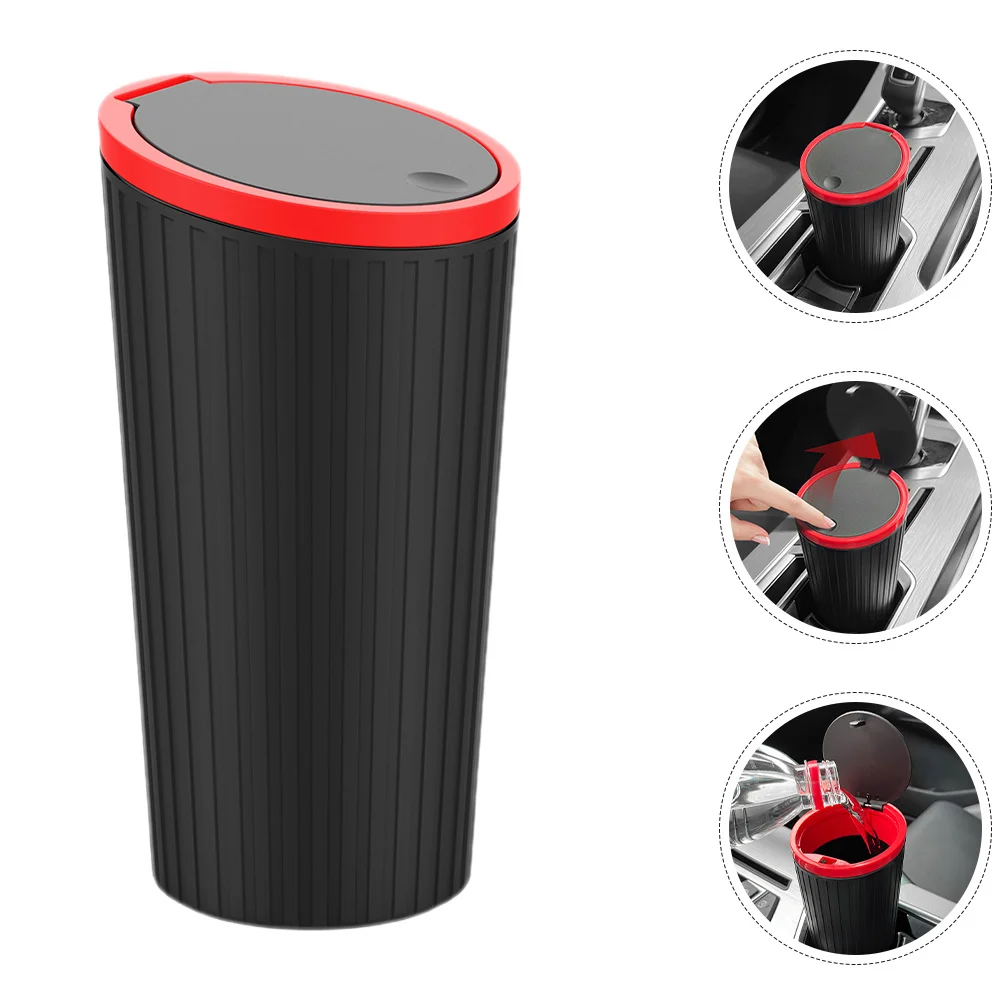

Car Trash Can Leakproof Mini Small Plastic Portable Garbage Bin for Car Cup Holder Storage Organizer Cup Holder Trash Can