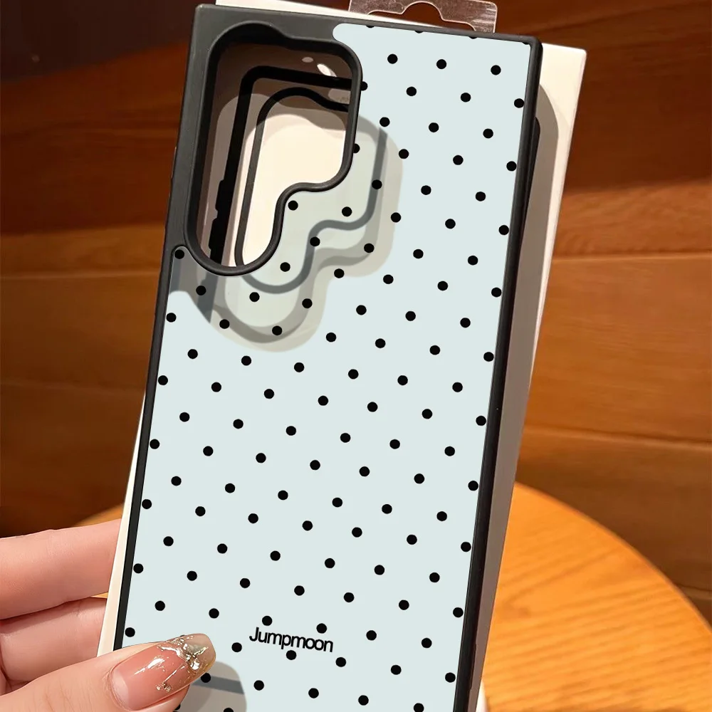 Korean Ins Polka Dots Phone Case For Samsung Galaxy A16 A56 5g A17 A55 A54 A36 A07 A26 S25 S26 Ultra S24 FE S23 Lanyard Cover view 4