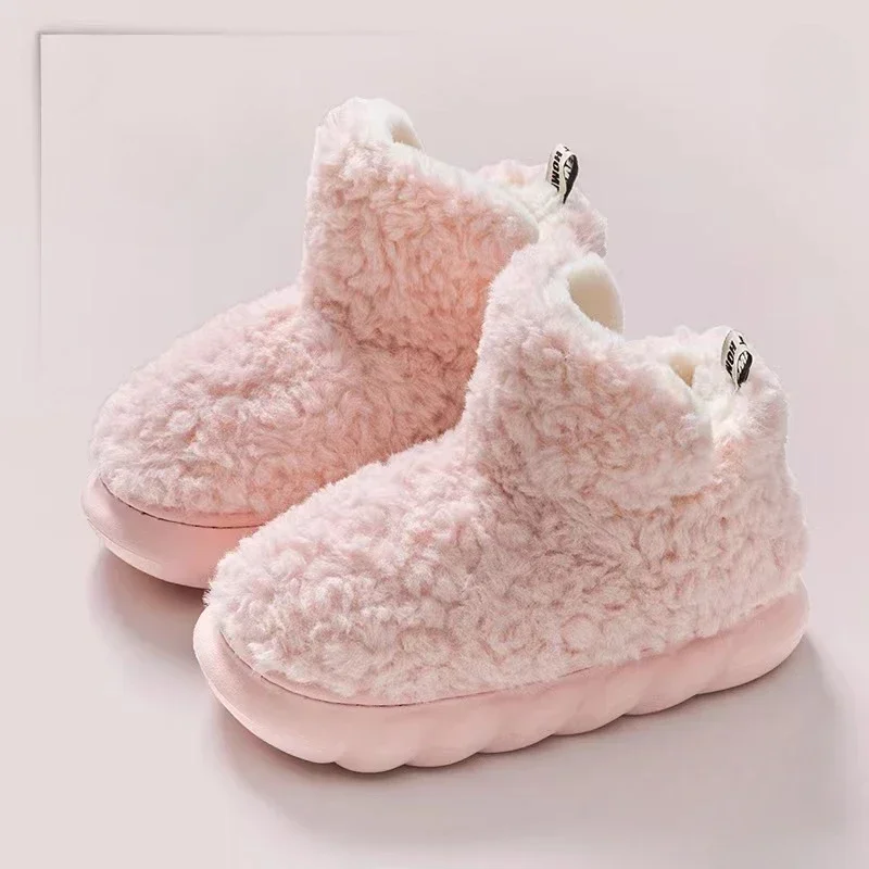 Pantofole per le donne inverno 2024 nuovi stivali caldi e accoglienti per la casa Indoor Cute Soft Sole scivoli in peluche per scarpe di cotone