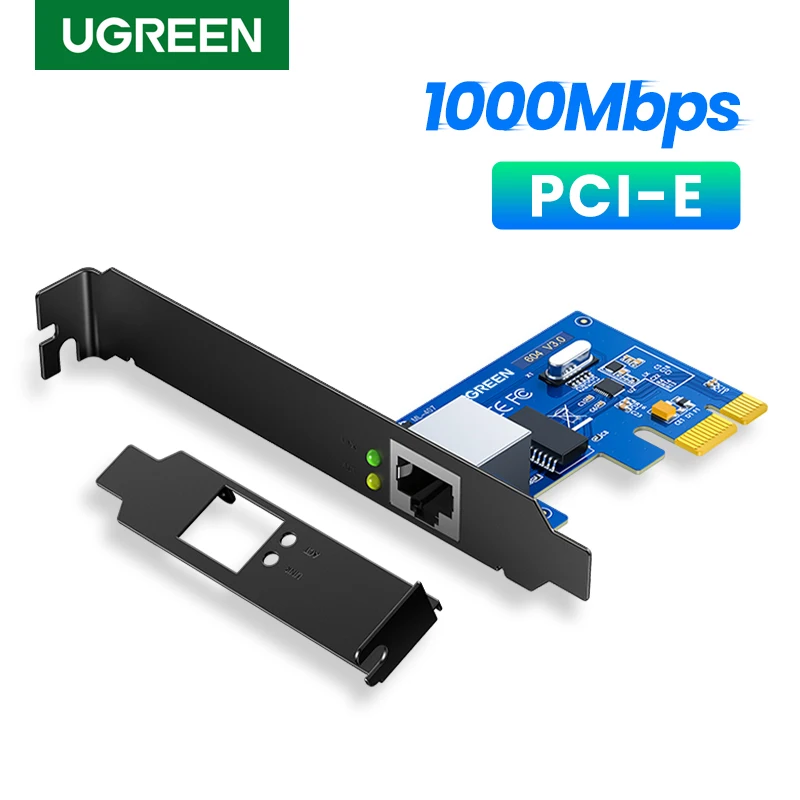 UGREEN PCIE Ethernet Adapter 1000Mbps 5Gbps PCIe Expansion Card RJ45 Lan for Desktop PC Motherboards Windows Network Card