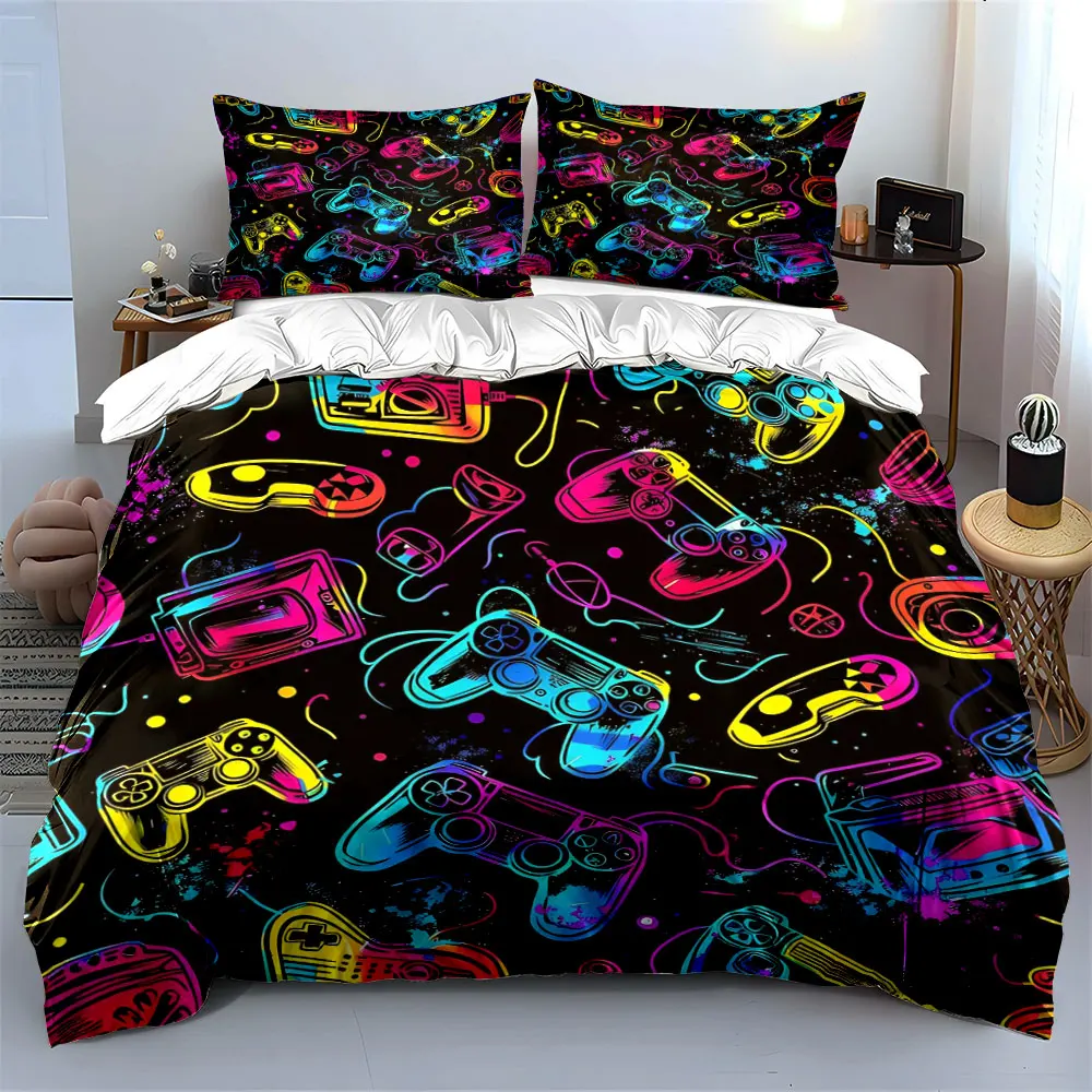 Gaming-Themed Set for Decoration Multiple sizes kid's and adults' bedroom Exquisite 3PC bedding set, gift