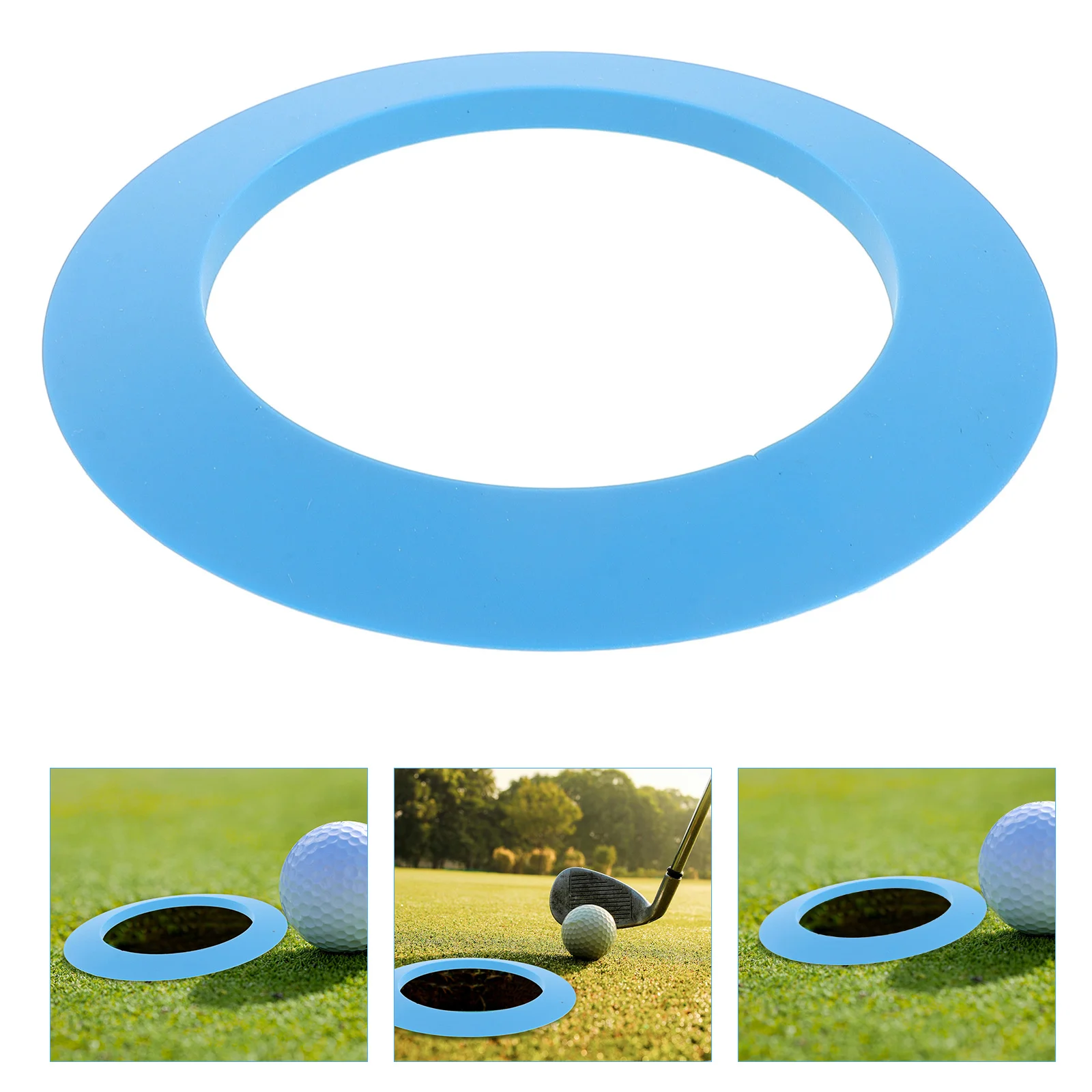 

Golf Putting Cup Silicone Golf Cup Ring Cup Hole Golf Practice for Golf Player Indoor Putting Practice Blue