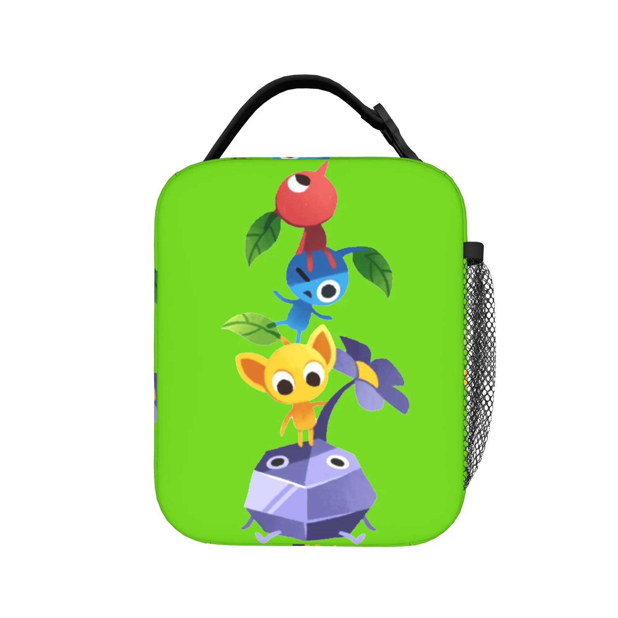 Pikmins 4 Insulated Lunch Bag Portable Video Game Lunch Container Cooler Bag Tote Lunch Box Beach  Picnic Men Women