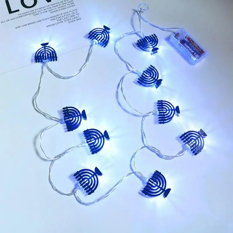 أضواء سلسلة LED الزخرفية لشانوكا ، تعمل بالبطارية ، أضواء سلسلة الزخرفية للموقد ، غرفة نوم