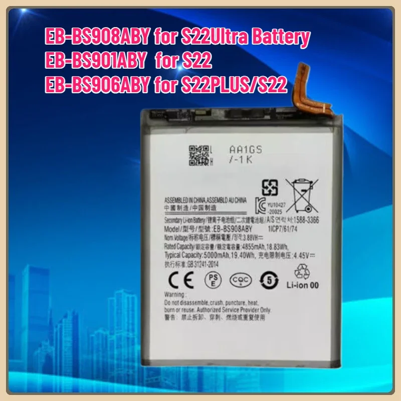 

NewEB-BS908ABY EB-BS901ABY BS906ABY For Samsung Galaxy S22 Battery S22 Ultra S901 S22PLUS/S22+ Mobile Phone Battery Plus