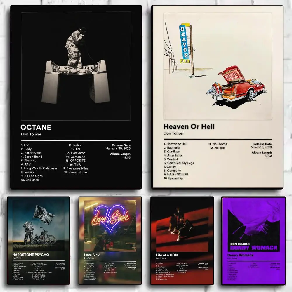 Rapper D-Don Toliver Music Album Poster Aesthetic Wall Art Print Modern Bedroom Living Room Decor Trendy Gift
