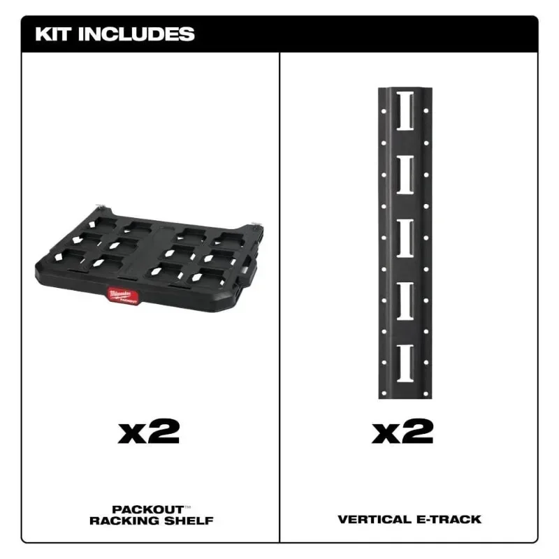 Milwaukee PACKOUT 2-Shelf Racking Kit MILWAUKEE Power Tool Accessories 48-22-8480