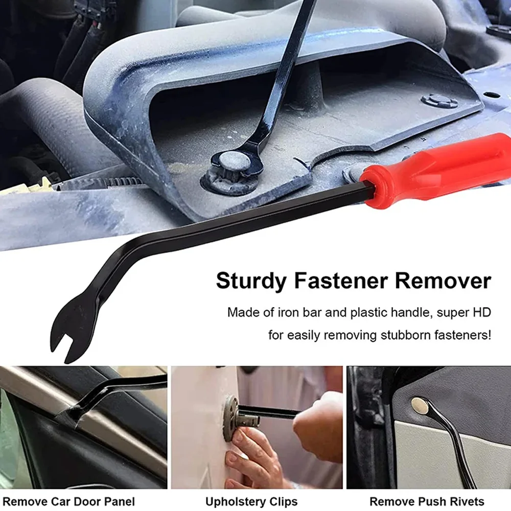 Car Dash Upholstery Nail Puller Fastener Jaw Screwdriver Set Clip Pliers Auto Door Dashboards Interior Removal Installation Tool