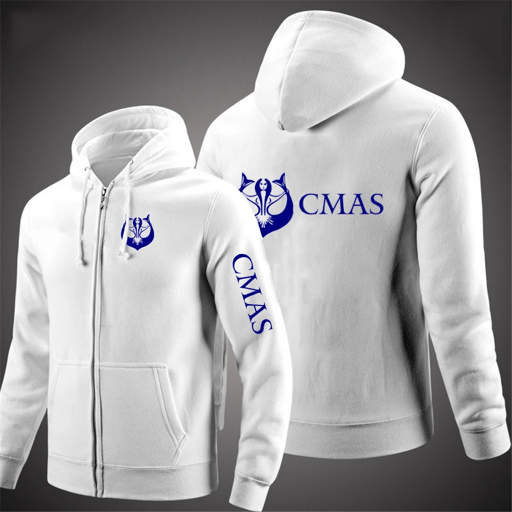 2025 Spring And Autumn Man's Scuba Diving CMAS Logo Print Fitness Comfortable Hooded Coat Eye Catching Hoodies Jacket view 6