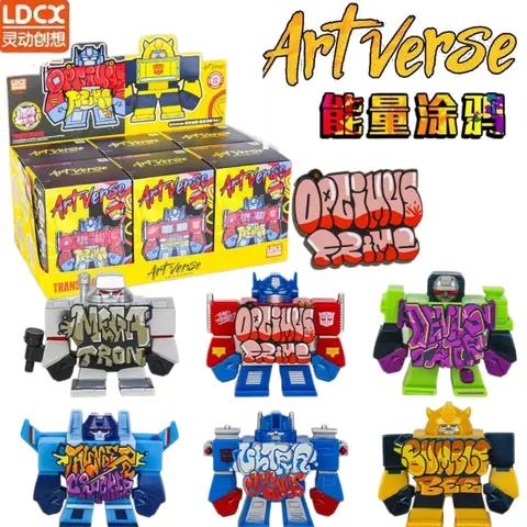 LDCX Hasbro Licensed Transformers Energy Graffiti Series Figure Optimus Prime Bumblebee Megatron Collectible Figure for Collecto