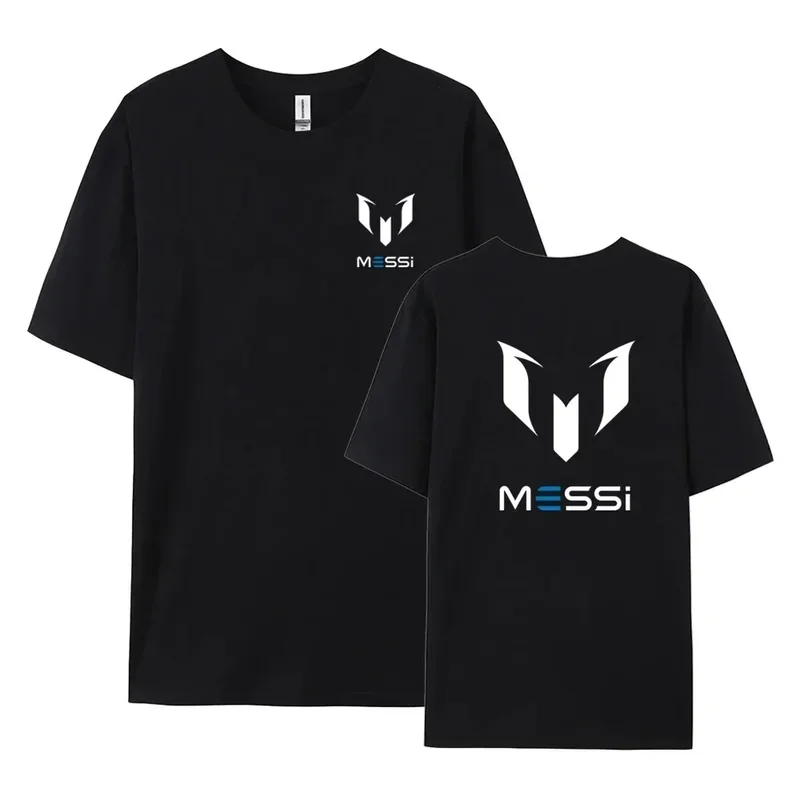 Men T shirt premium 100% cotton letter print Messi summer casual short sleeve t-shirt man round neck loose comfort top tee male