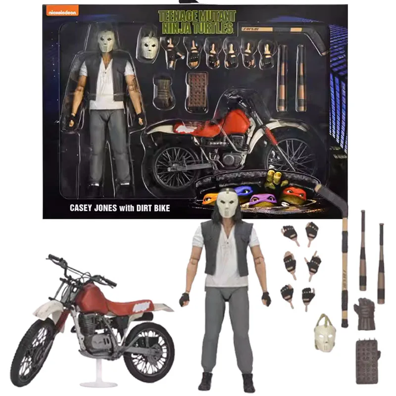 

NECA 54514 Casey Jones with Dirt Bike Model Teenage Mutant Ninja Turtle Action Figure Anime TMNT Figuras Peripheral 7-Inch Gift
