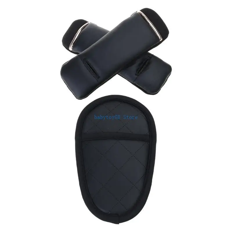 

Y4UD Convenient Set of 3 Belt Pads for Infants Universal Baby Car Belt Covers Pram Belt Cushion Pads for Newborn