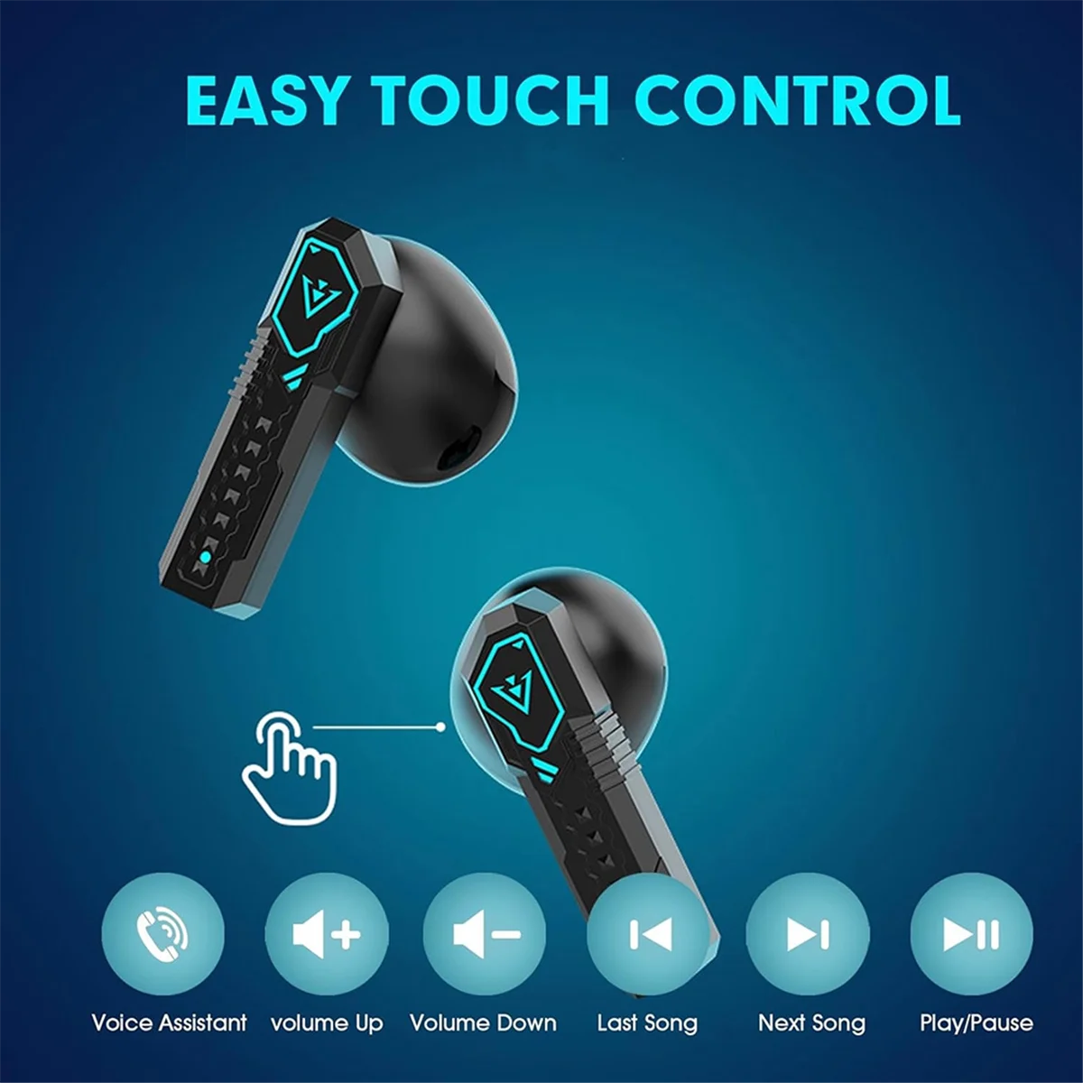 Wireless Bluetooth Earphones Headphones X37 Private Model Cool E-Sports Game Chip Headset No Inductive Delay Long