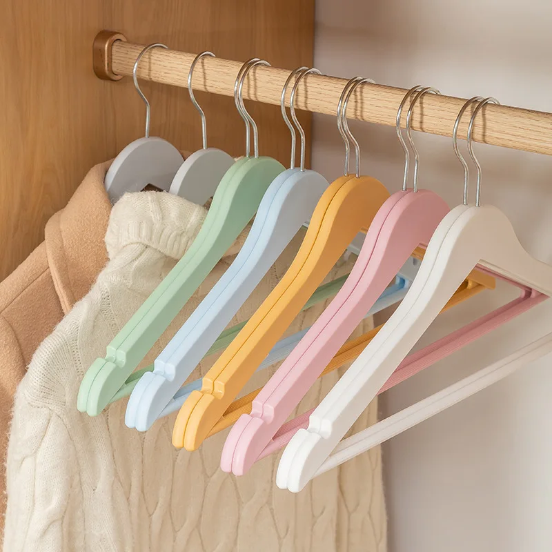 6pcs/set large Hangers, Non-slip and Non-trace, Home Clothes Hangers, plastic Clothes Hangers, Clothing Stores, Hotels home
