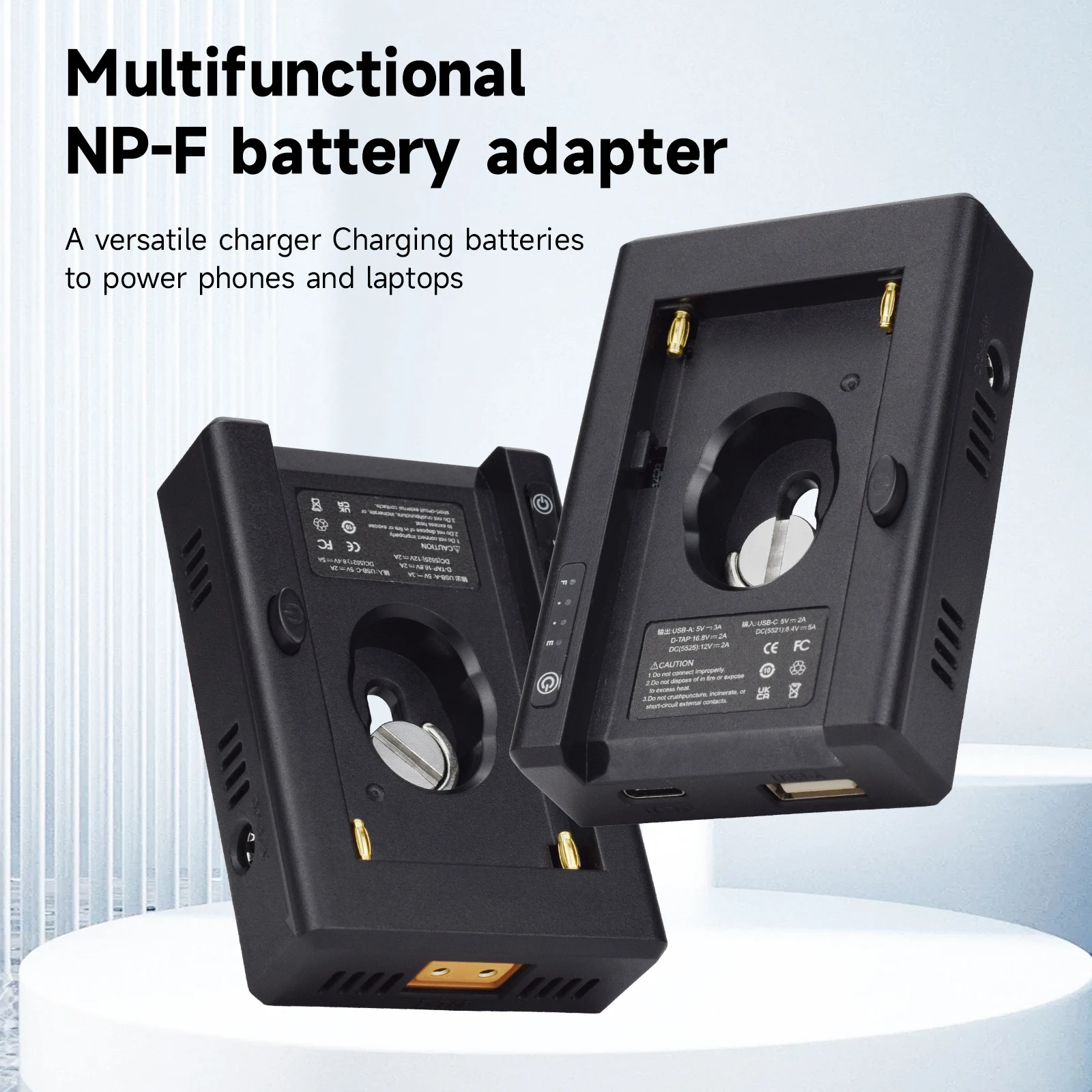 NP-F550 F750 F970 Battery+NP-F Battery Charger Battery Adapter Plate with DC12V DC8.4V USB Output for Camera ,LED Light ,Monitor