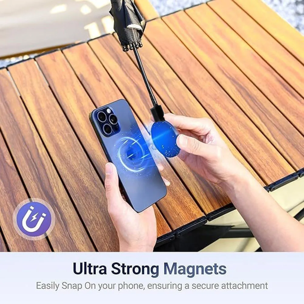 1x Magnetic Phone Umbrella For Cell Phones Anti-glare Sun Shade Cover 360° Rotation Mini Umbrella For Screen Protection 7*25*3CM