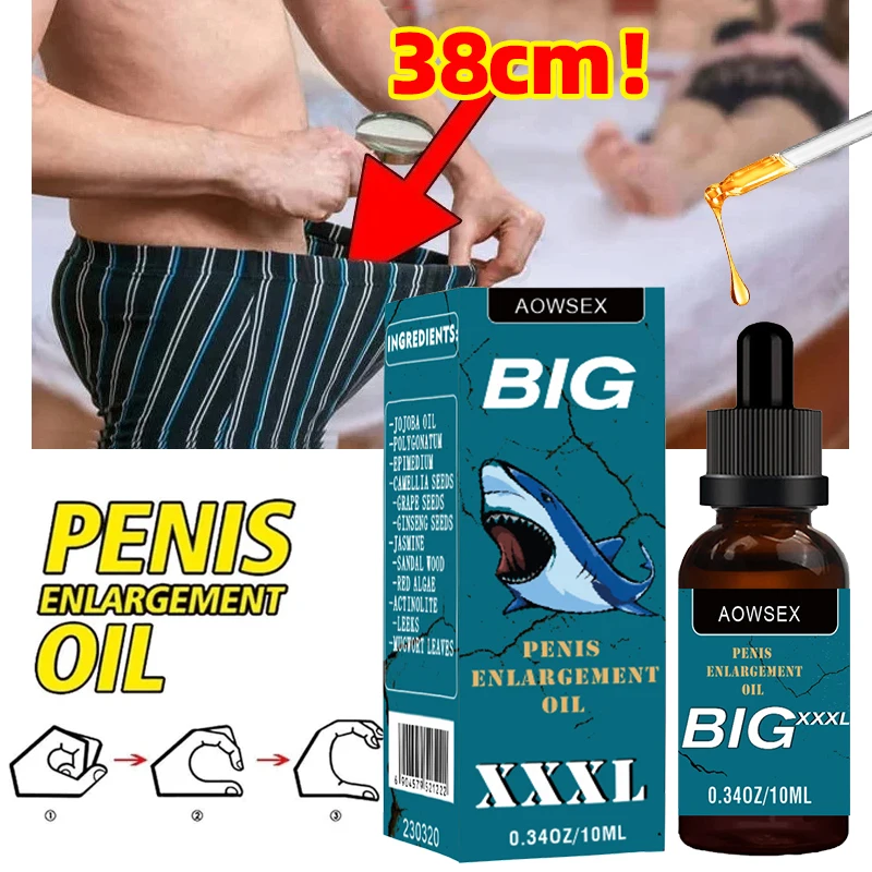 

Male Penis Enlargement Oil Cock Increase Thickening Growth Massage Enhanced Erection Big Dick Enlarge XXL Men Essential Oils