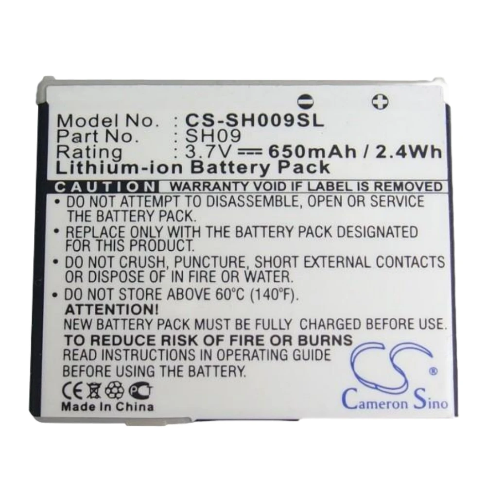 

Li-ion MobileSmartPhone Battery for Sharp,3.7V,650mAh,SH903i SH902ISL,SH09