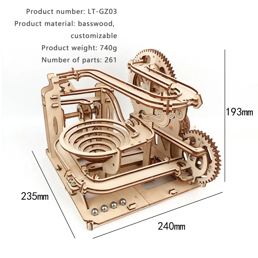 3D Track Ball Series Wooden Jigsaw Puzzle Family Parent-child Interactive Educational Game Adult Children's Holiday Gift
