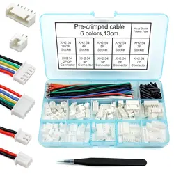2.54mm XH Connector Socket Kit with 22AWG Pre-Crimped Wire Cable JST XH 2/3/4/5/6/7 Pin Housing Male Female Adapter Cable