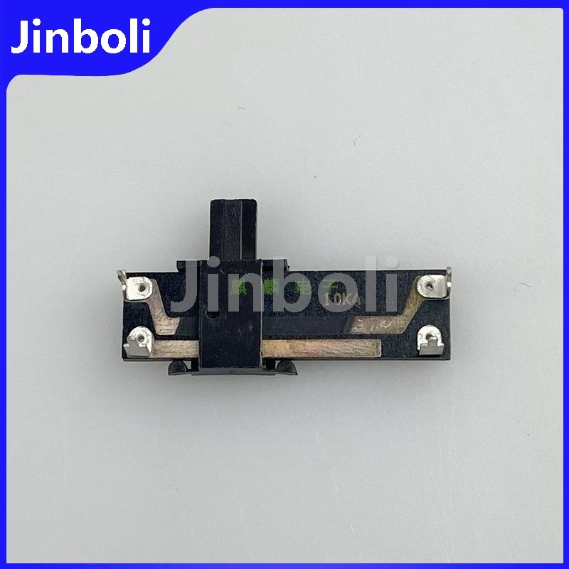 3PCS 34mm A10K 4-Pin Horizontal Single Straight Slide Potentiometer Mixer Fader 10KA Sliding Stroke 20mm Handle Length 6.5mm