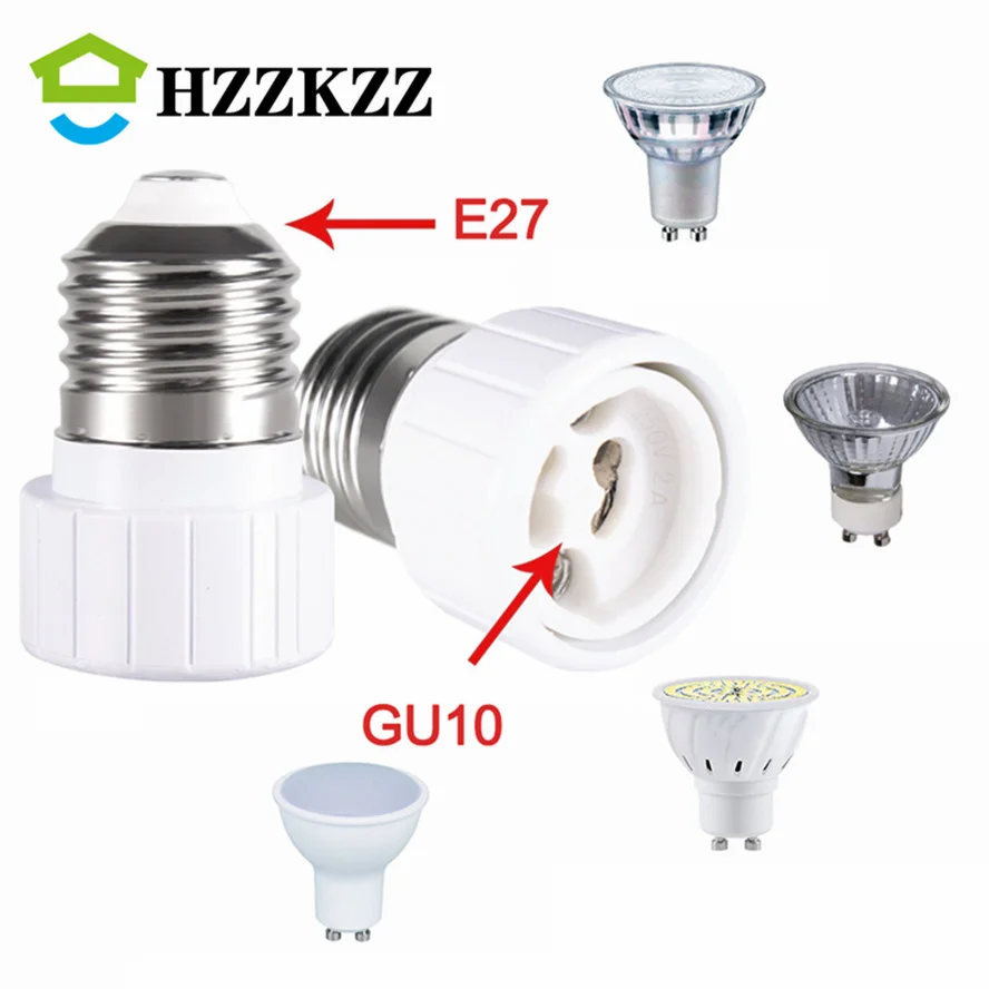 Selling E27 to GU10 Converter LED Light Lamp Bulb Adapter Adaptor Screw Socket ceramic material Converter Socket Light Bulb