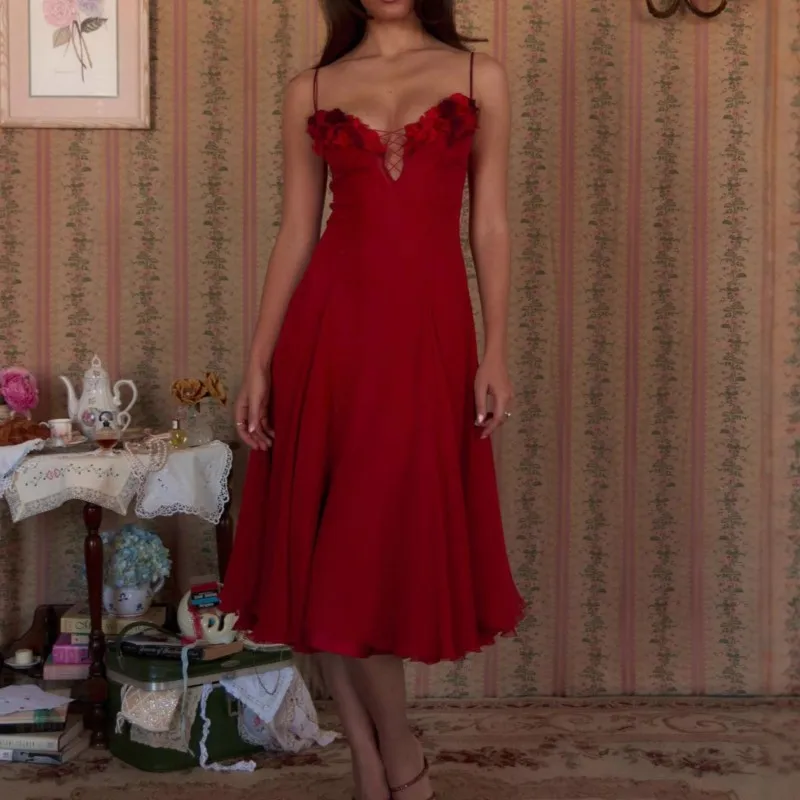 Robe élégante unie sexy pour femme, coupe ajustée, col en V, bretelles, taille haute, confortable pour les voyages, les loisirs et les banquets