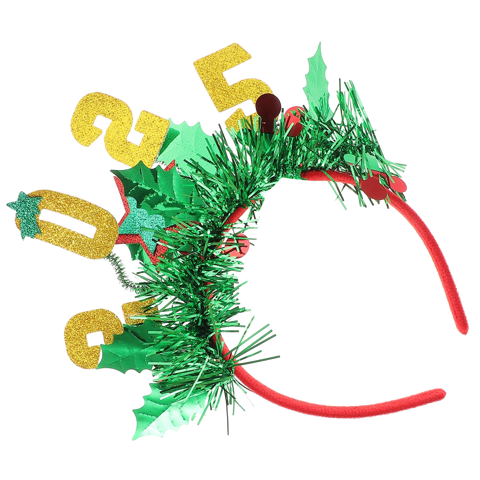 

New Year Headband 2025 Glitter Hairband Party Cheer Christmas Hairstyle Decoration Accessories Women Girls Holiday
