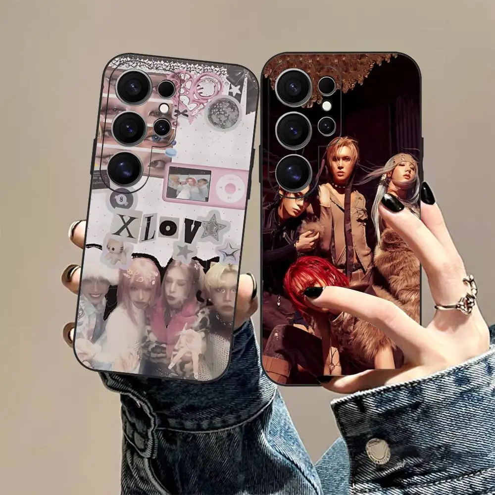 Famous K-pop Group X-XLov Music Phone Case For Samsung S 24 Fe 25 Ultra Plus 20 Lite 21 30 22 23 24 22 Ultra 5G Fundas