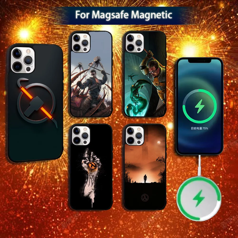 

H-Half L-Life 2 Game Phone Case For iPhone 16e,16,15,14,13,12,11,Plus,Pro,Max,Mini Magsafe Magnetic Wireless Charging