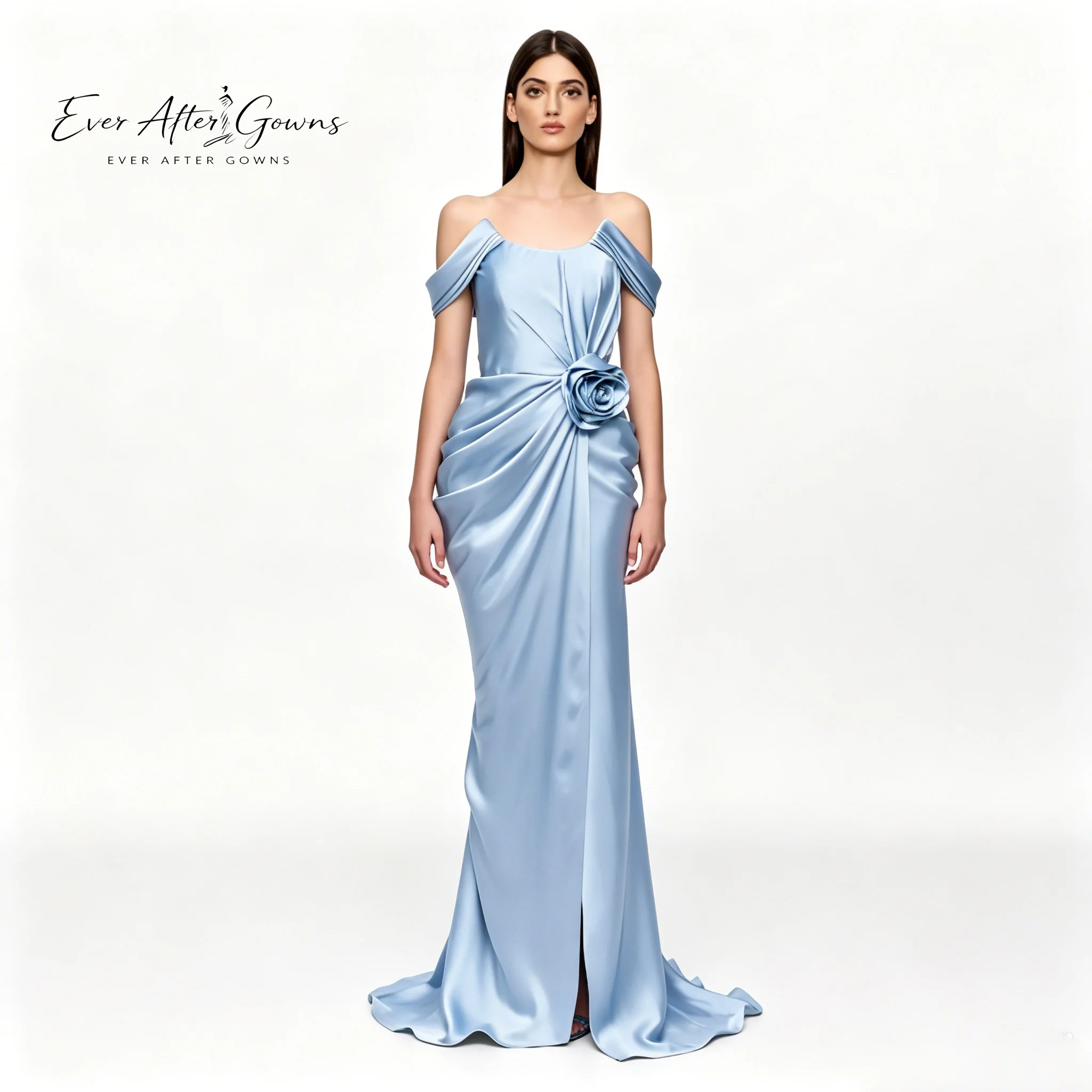 ever after blue dress Gowns Light Off-Shoulder Satin Gown for Women Baby Size:18 Months colorgrp-51967 NBD Asta Mini Dress Perfect for proms