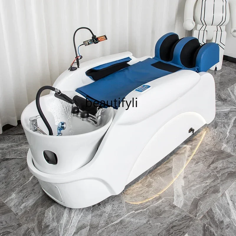 Automatic Electric Intelligent Massage Shampoo Bed Multi-Function Ceramic Basin with Water Circulation Flushing Bed