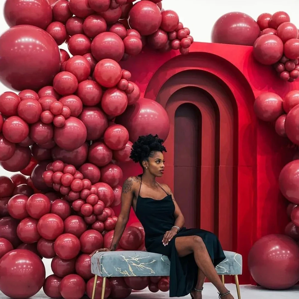 100Pcs Garnet Red Latex Balloons 5/10/12/18\