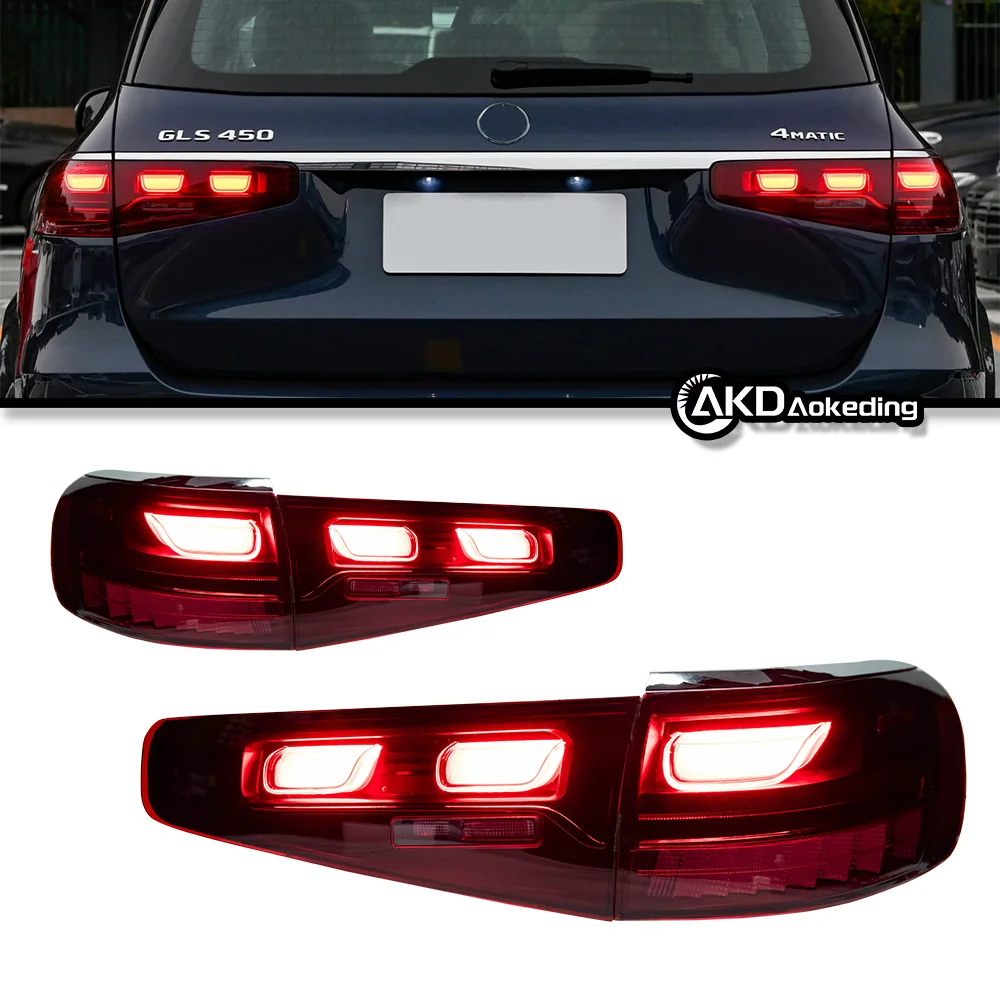 AKD Car Styling Taillights for GLS W167 LED Tail Light 2019-2023 Tail Lamp DRL Rear Turn Signal Automotive Accessories