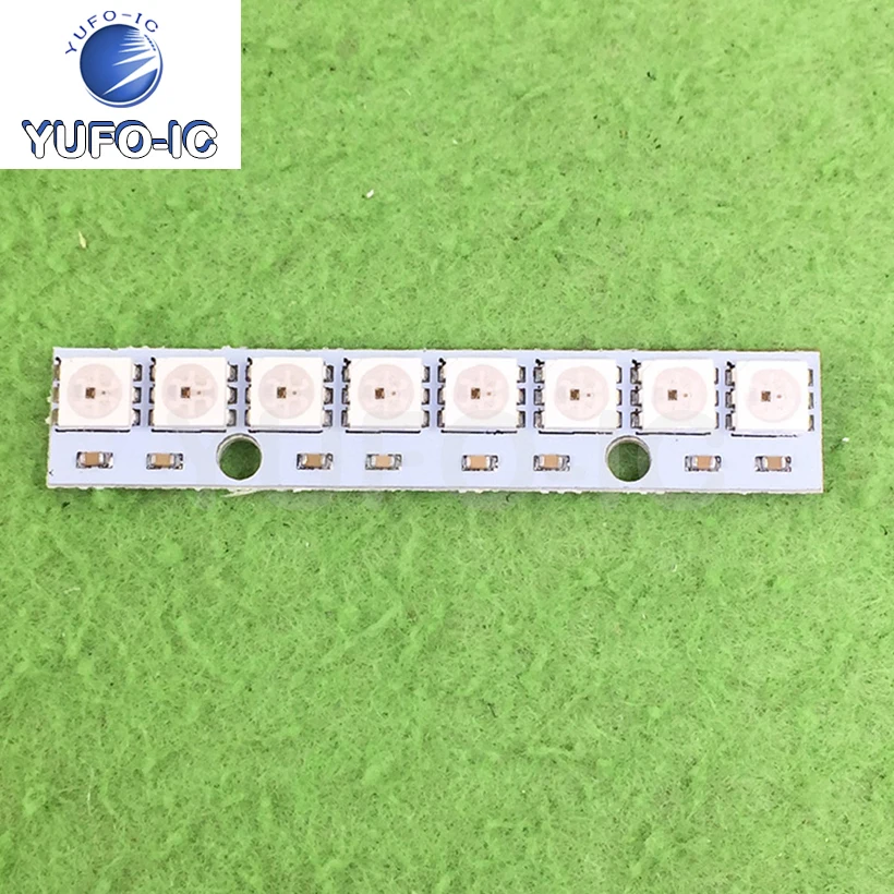 Free Ship 1PCS 8-Bit WS2812 5050 RGB 8 A Strip Of The Built-in Led Full Color Driving Lights Development Board