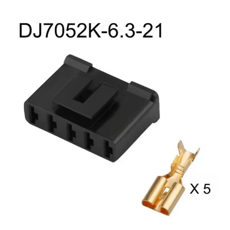 1 SET DJ7052K-6.3-21 auto Waterproof connector 5 pin automotive Plug famale male socket Includes terminal seal