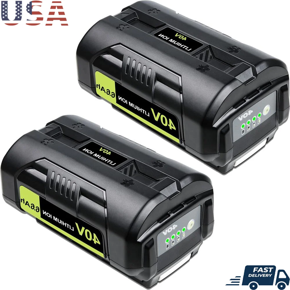 40V Replacement Lithium Ion Battery Pack Ryobi OP4040 OP4026 OP4030 OP4050 OP4060A Cordless Tools 2 Packs Long-Lasting High