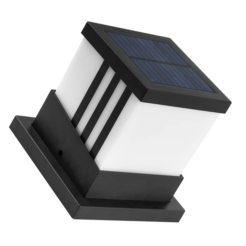 

Outdoor Post Light Fixture Solar Pillar Lamp Waterproof High Efficiency Polycrystalline Silicon Solar Panel Long Illumination
