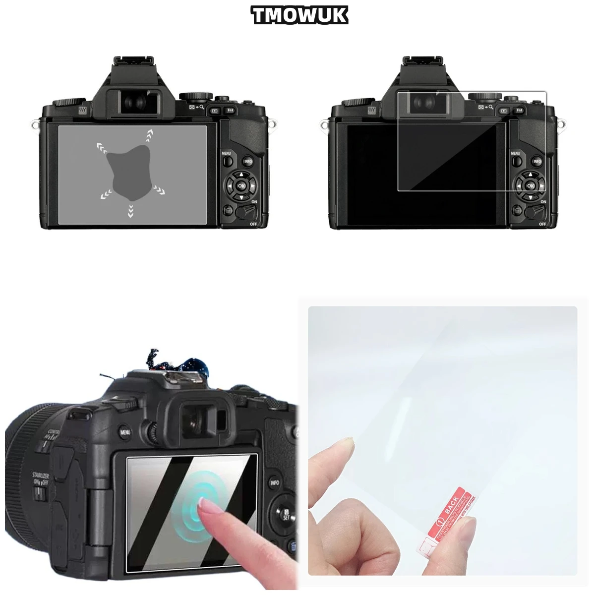 

For Canon 5D3 5D4 5DR 5DS 1DX Tempered Glass Screen Protector 9H Hardness HD Clear Anti-Scratch LCD Film Guard
