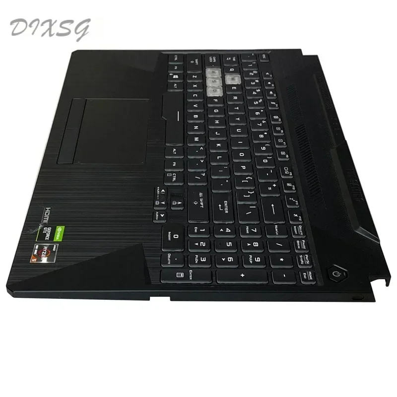 كمبيوتر محمول لـ Asus fa506 fx506 fa506u fx506u palmrest حافظة علوية علوية مع لوحة مفاتيح بإضاءة خلفية 3bbkxtajn00