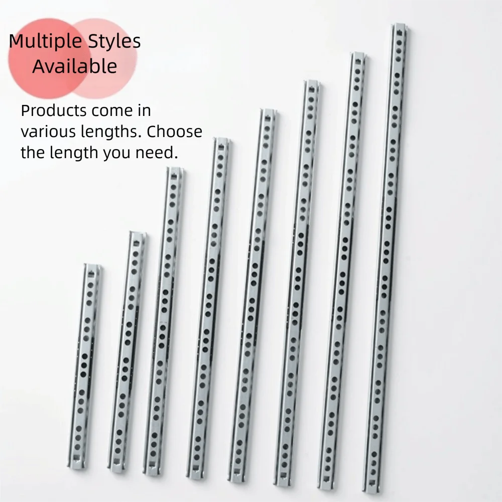 2PCS Smooth Glide Bearing Drawer Slides 17mm Wide Two Way Slide Drawer Rail Hardware Accessories 8