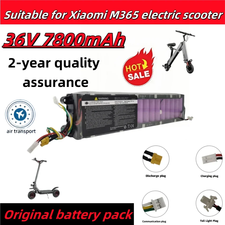 

Original 36V 7.8Ah 40km suitable for Mijia M365 scooter battery pack, electric scooter, waterproof Bluetooth communication.