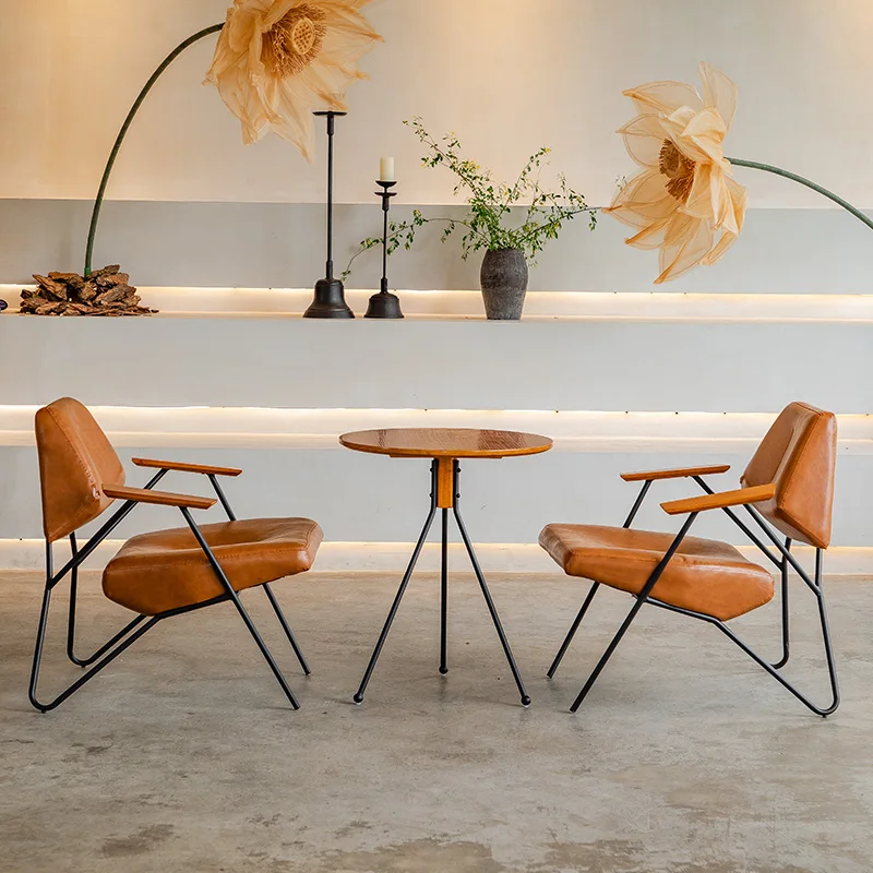 Cafe Vintage Coffee Chair Industrial Style Retro Lounge Chair Office Reception Sofa Internet
