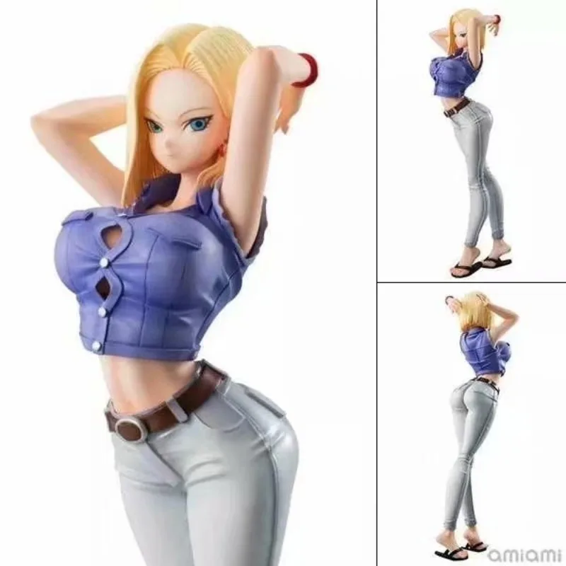 

Dragon Ball Series Cyborg 3rd Generation No. 18 Ver3 Denim Outfit Anime Figure Model Ornament